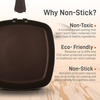 image:imageNutriChef 945 Grill Pan  NonStick HighQualified Kitchen Cookware Safe for Gas Electric Ceramic amp Induction Counter Cooktops Works with Models NCCW14SBR amp NCCW20SBR NCCW14SBRGRILLPBrown