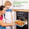 image:imageNutriChef Non Stick Baking Pans Set 6Piece Bakeware Set  Includes muffin pan loaf pan cake pan cookie sheet amp baking trays with ceramic coating oven safe to 446F6 Piece