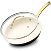 image:imageNutriChef 5Piece Ceramic Coated Frying Pan Set Nonstick Skillet Cookware with Wok Grill Fish amp Fry Pans Induction Compatible EasyClean CoolTouch Handles10 Frying Pan