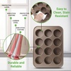 image:imageNutriChef Muffin Pans for Baking 4Pack  Nonstick 12 Mold Cupcake Tins  Carbon Steel Stackable Cup Cake Trays  Dishwasher amp Oven Safe  Includes 200 Parchment Paper Liners  13 x 10 x 1  GoldGold