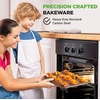 image:imageNutriChef Muffin Pans for Baking 4Pack  Nonstick 12 Mold Cupcake Tins  Carbon Steel Stackable Cup Cake Trays  Dishwasher amp Oven Safe  Includes 200 Parchment Paper Liners  13 x 10 x 1  GoldGold