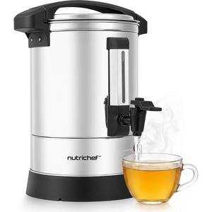 image:imageNutriChef 13L Hot Water Dispenser  Electric Water Boiler Stainless Steel  13L beverage dispenser with keep warm function nondrip tap safety lock lid amp foodgrade stainless steel interior137 Quarts