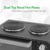 image:imageNutriChef 30 Quarts Kitchen Convection Oven  Elite Gourmet EDB302BF Countertop Double Cast Iron Burner