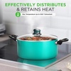 image:imageNutriChef Pots and Pans Set Cookware Set 15 Pieces NonStick Cookware Set Including Pot Set Pan Set Induction and Kitchen Accessories for All Hobs PFOAPFOS Free Dishwasher Safe Colourful