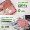 image:imageNutriChef Baking Tray Set of 2  NonStick 40 x 28 cm amp 355 x 246 cm Champange PFOAFree Oven Safe up to 232 C Stackable Dishwasher Safe Ideal for Meal Prep amp CasserolesRoseGold