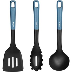 image:imageNutriChef Kitchen Cooking Utensils Set  Includes Soup Ladle Pasta Fork and Spatula Works with Model NCCW12BLUBlack