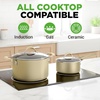 image:imageNutrichef 20 Piece Pots and Pans Set with Lids NonStick Induction Cookware amp Bakeware Set Frying Pans amp Saucepans StayCool Handles Easy Clean  White