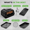 image:imageNutriChef Indoor Smokeless Grill  Smart Grill amp Air Fryer with 7 Cooking Functions  6L Capacity  Includes Smart Thermometer  Precise Temperature Control  NonStick Removable Grill Plates