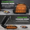 image:imageNutriChef Indoor Smokeless Grill  Smart Grill amp Air Fryer with 7 Cooking Functions  6L Capacity  Includes Smart Thermometer  Precise Temperature Control  NonStick Removable Grill Plates