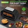 image:imageNutriChef Indoor Smokeless Grill  Smart Grill amp Air Fryer with 7 Cooking Functions  6L Capacity  Includes Smart Thermometer  Precise Temperature Control  NonStick Removable Grill Plates