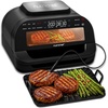 image:imageNutriChef Indoor Smokeless Grill  Smart Grill amp Air Fryer with 7 Cooking Functions  6L Capacity  Includes Smart Thermometer  Precise Temperature Control  NonStick Removable Grill Plates