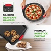 image:imageNutriChef Baking Mould Set 10 Pieces Copper  NonStick Baking Tray Set with Muffin Bread and Cake Moulds Stackable Oven Safe up to 230 C Dishwasher SafeBlack