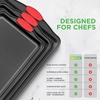 image:imageNutriChef Baking Set 8 Pieces  Baking Tray Bread Baking Tin Muffin Mould Pizza Tray NonStick amp Dishwasher Safe Stackable Heat Resistant amp Food SafeBlack
