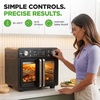 image:imageNutriChef 26 Quart Air Fryer Oven  French Door Toaster Oven for Families  Includes 24 Preset Cook Modes Rotisserie Function Adjustable Temperature to 450F amp 24 Hour Timer  Black
