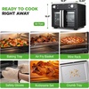 image:imageNutriChef 26 Quart Air Fryer Oven  French Door Toaster Oven for Families  Includes 24 Preset Cook Modes Rotisserie Function Adjustable Temperature to 450F amp 24 Hour Timer  Black