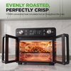 image:imageNutriChef 26 Quart Air Fryer Oven  French Door Toaster Oven for Families  Includes 24 Preset Cook Modes Rotisserie Function Adjustable Temperature to 450F amp 24 Hour Timer  Black