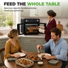 image:imageNutriChef 26 Quart Air Fryer Oven  French Door Toaster Oven for Families  Includes 24 Preset Cook Modes Rotisserie Function Adjustable Temperature to 450F amp 24 Hour Timer  Black