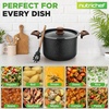image:imageNutriChef 5qt Pasta Pot with Strainer Lid amp Pasta Fork  NonStick Cooking Pot  Lockable Lid Heat Resistant Handles  Even Heat Distribution  Easy Clean  Black Marble