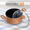 image:imageNutriChef NonStick Casserole with Lid  HighQualified Kitchen Cookware with SeeThrough Tempered Glass Lids 5 Quart Works with Model NCCWA13BR