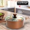 image:imageNutriChef NonStick Casserole with Lid  HighQualified Kitchen Cookware with SeeThrough Tempered Glass Lids 5 Quart Works with Model NCCWA13BR