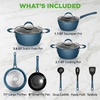 image:imageNutriChef Pots and Pans 11Piece Pot and Pan Set Includes Kitchen Spoon Ceramic NonStick Coating For All Hobs Including Induction Ideal for Families and Single Households