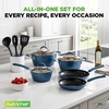 image:imageNutriChef Pots and Pans 11Piece Pot and Pan Set Includes Kitchen Spoon Ceramic NonStick Coating For All Hobs Including Induction Ideal for Families and Single Households