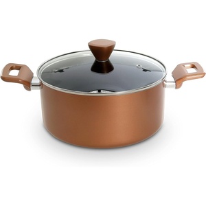 image:imageNutriChef NonStick Casserole with Lid  HighQualified Kitchen Cookware with SeeThrough Tempered Glass Lids 5 Quart Works with Model NCCWA13BR