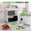 image:imageNutriChef 42QT Glass Air Fryer  9in1 Preset Cook Modes  Glass Fry Bowl for Best CookingResults  Cook Steak Chicken Fish Veggies Fries amp More  Temperature amp Timer Control  White