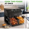 image:imageNutriChef 85 Quart Family Size Double Glass Basket Air Fryer  8in1 Preset Dual Cook Modes  Glass Fry Bowls for Best Cooking  Cook Steak Fries amp More  Adjustable Temperature amp Timer  WhiteBlack