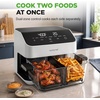 image:imageNutriChef 85 Quart Family Size Double Glass Basket Air Fryer  8in1 Preset Dual Cook Modes  Glass Fry Bowls for Best Cooking  Cook Steak Fries amp More  Adjustable Temperature amp Timer  WhiteWhite