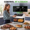 image:imageNutriChef 85 Quart Family Size Double Glass Basket Air Fryer  8in1 Preset Dual Cook Modes  Glass Fry Bowls for Best Cooking  Cook Steak Fries amp More  Adjustable Temperature amp Timer  WhiteWhite