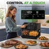 image:imageNutriChef 85 Quart Family Size Double Glass Basket Air Fryer  8in1 Preset Dual Cook Modes  Glass Fry Bowls for Best Cooking  Cook Steak Fries amp More  Adjustable Temperature amp Timer  WhiteBlack