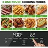image:imageNutriChef 85 Quart Family Size Double Glass Basket Air Fryer  8in1 Preset Dual Cook Modes  Glass Fry Bowls for Best Cooking  Cook Steak Fries amp More  Adjustable Temperature amp Timer  WhiteWhite
