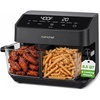 image:imageNutriChef 85 Quart Family Size Double Glass Basket Air Fryer  8in1 Preset Dual Cook Modes  Glass Fry Bowls for Best Cooking  Cook Steak Fries amp More  Adjustable Temperature amp Timer  WhiteBlack