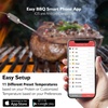 image:imageNutriChef PWIRBBQ90 Bluetooth Meat Thermometer Smart Wireless Kitchen Remote Instant Read BBQ Temperature Probe for Grill NormalStandard