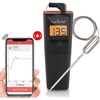image:imageNutriChef PWIRBBQ90 Bluetooth Meat Thermometer Smart Wireless Kitchen Remote Instant Read BBQ Temperature Probe for Grill NormalStandard