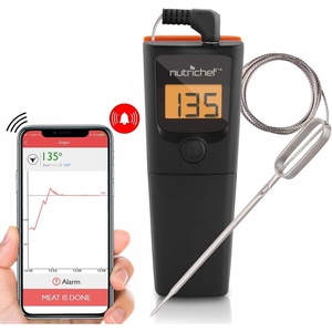 image:imageNutriChef PWIRBBQ90 Bluetooth Meat Thermometer Smart Wireless Kitchen Remote Instant Read BBQ Temperature Probe for Grill NormalStandard