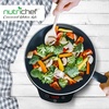 image:imageNutriChef Double Induction Cooktop  Portable 120V Digital Ceramic Dual Burner w Kids Safety Lock  Works with Flat Cast Iron Pan1800 WattTouch Sensor Control 12 Controls  PKSTIND48 BlackASingle