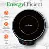 image:imageNutriChef Double Induction Cooktop  Portable 120V Digital Ceramic Dual Burner w Kids Safety Lock  Works with Flat Cast Iron Pan1800 WattTouch Sensor Control 12 Controls  PKSTIND48 BlackASingle