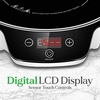 image:imageNutriChef Double Induction Cooktop  Portable 120V Digital Ceramic Dual Burner w Kids Safety Lock  Works with Flat Cast Iron Pan1800 WattTouch Sensor Control 12 Controls  PKSTIND48 BlackASingle