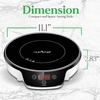 image:imageNutriChef Double Induction Cooktop  Portable 120V Digital Ceramic Dual Burner w Kids Safety Lock  Works with Flat Cast Iron Pan1800 WattTouch Sensor Control 12 Controls  PKSTIND48 BlackASingle