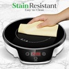 image:imageNutriChef Double Induction Cooktop  Portable 120V Digital Ceramic Dual Burner w Kids Safety Lock  Works with Flat Cast Iron Pan1800 WattTouch Sensor Control 12 Controls  PKSTIND48 BlackASingle