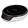 image:imageNutriChef Double Induction Cooktop  Portable 120V Digital Ceramic Dual Burner w Kids Safety Lock  Works with Flat Cast Iron Pan1800 WattTouch Sensor Control 12 Controls  PKSTIND48 BlackASingle