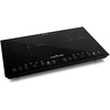 image:imageNutriChef Double Induction Cooktop  Portable 120V Digital Ceramic Dual Burner w Kids Safety Lock  Works with Flat Cast Iron Pan1800 WattTouch Sensor Control 12 Controls  PKSTIND48 BlackDouble