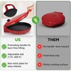 image:imageNutriChef Countertop Pizza Maker  1500W NonStick Electric Pizza Cooker  Make 12 Personal Pizzas Eggs Toast amp More  CoolTouch Handles Compact amp SpaceSaving  Temp Range 175400F  Red