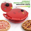 image:imageNutriChef Countertop Pizza Maker  1500W NonStick Electric Pizza Cooker  Make 12 Personal Pizzas Eggs Toast amp More  CoolTouch Handles Compact amp SpaceSaving  Temp Range 175400F  Red