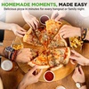 image:imageNutriChef Countertop Pizza Maker  1500W NonStick Electric Pizza Cooker  Make 12 Personal Pizzas Eggs Toast amp More  CoolTouch Handles Compact amp SpaceSaving  Temp Range 175400F  Red