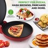 image:imageNutriChef Countertop Pizza Maker  1500W NonStick Electric Pizza Cooker  Make 12 Personal Pizzas Eggs Toast amp More  CoolTouch Handles Compact amp SpaceSaving  Temp Range 175400F  Red