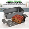 image:imageNutriChef Meatloaf Pan with Drain Tray  Nonstick Carbon Steel