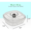 image:imageNutriChef Air Vacuum Seal Food Container  1 Liter Capacity Kitchen Reusable Airtight Food Saver Sealer Storage Box Canister Meal Prep Lunch Bread Cereal Keeps Food Fresh Tasty  PKVSCN1LContainer